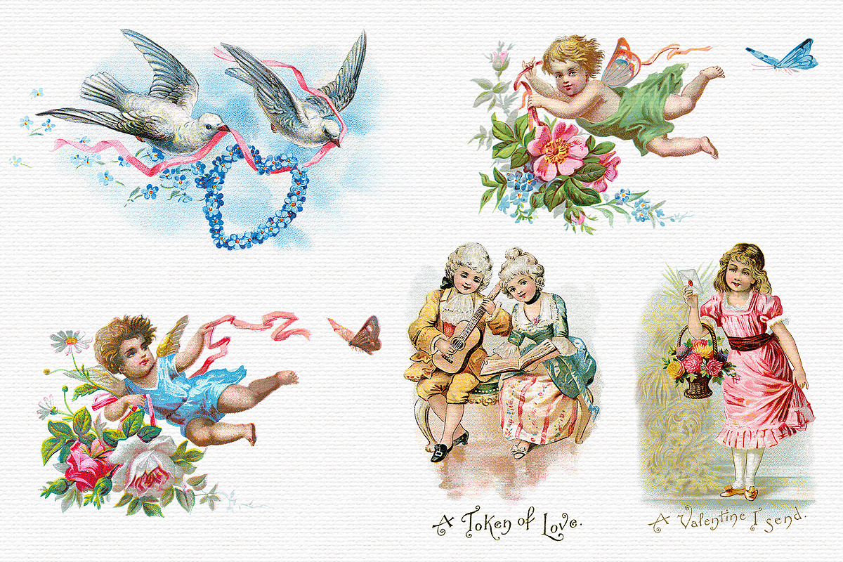 Vintage Valentine Illustrations, an Illustration by French Kiss Collections (Photo 3 of 13)