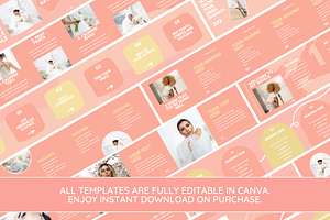 Peach Instagram Carousel Templates