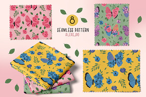 Floral Butterfly Collection