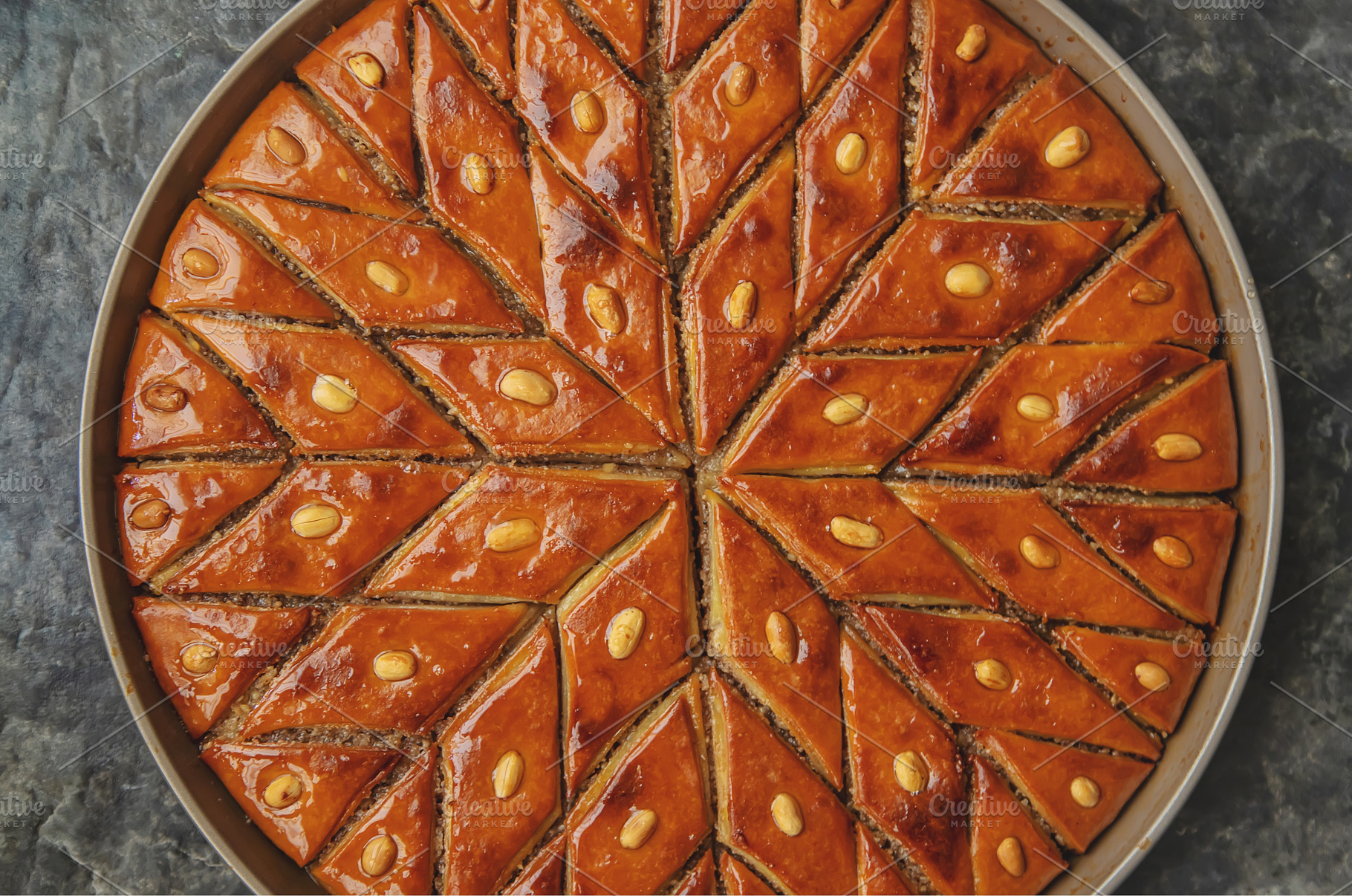 Oriental sweet baklava with nuts, a Food & Drink Photo by yanadjana