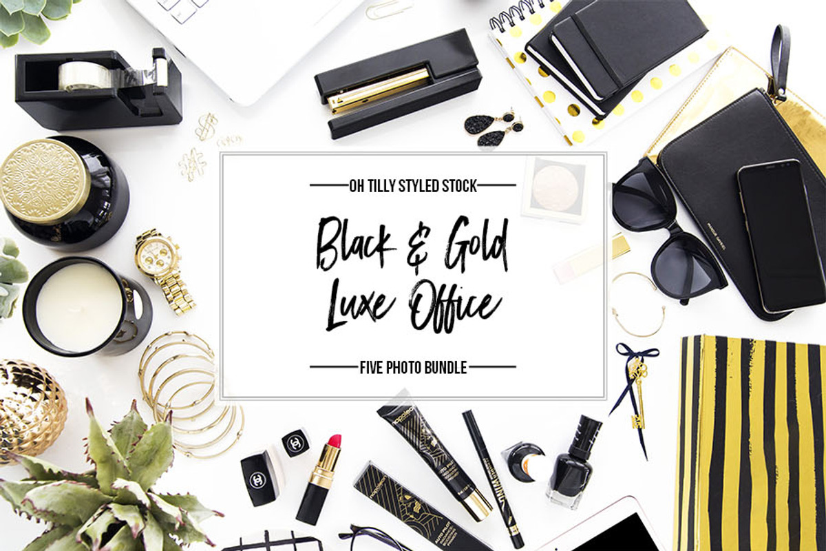 Black & Gold Luxe Stock Bundle S2, a Social Media Template by OhTilly (Photo 5 of 5)