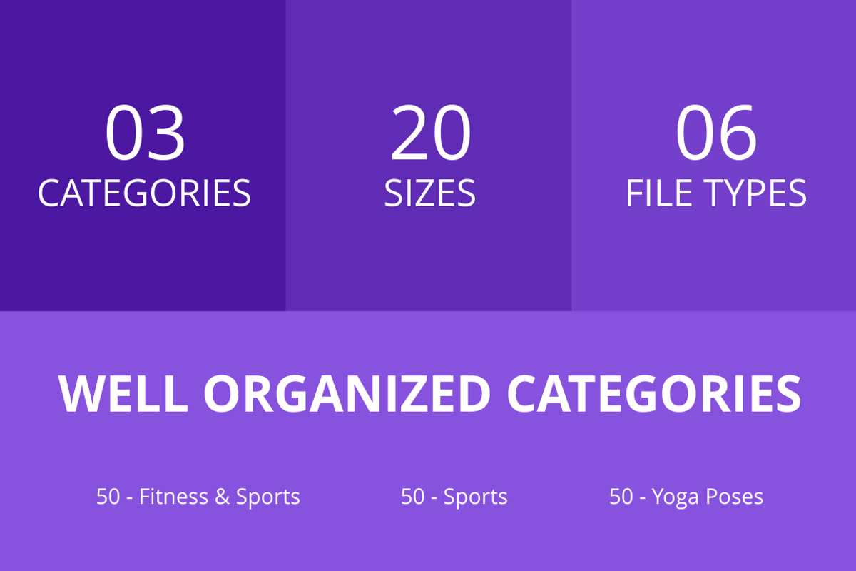 150 Fitness & Sports Filled Icons, an Outline Icon by IconBunny (Photo 3 of 6)