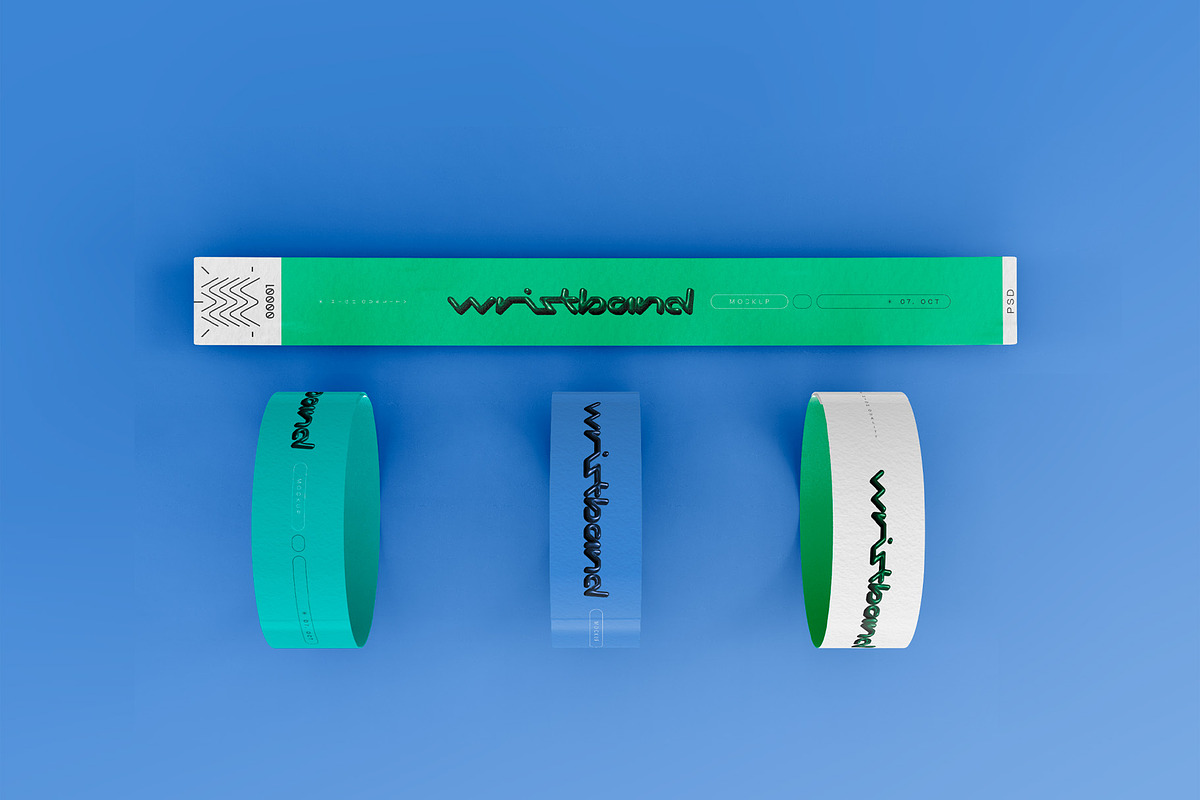 3d Paper Wristbands Mockup, a Product Mockup by The Rose Project (Photo 2 of 3)