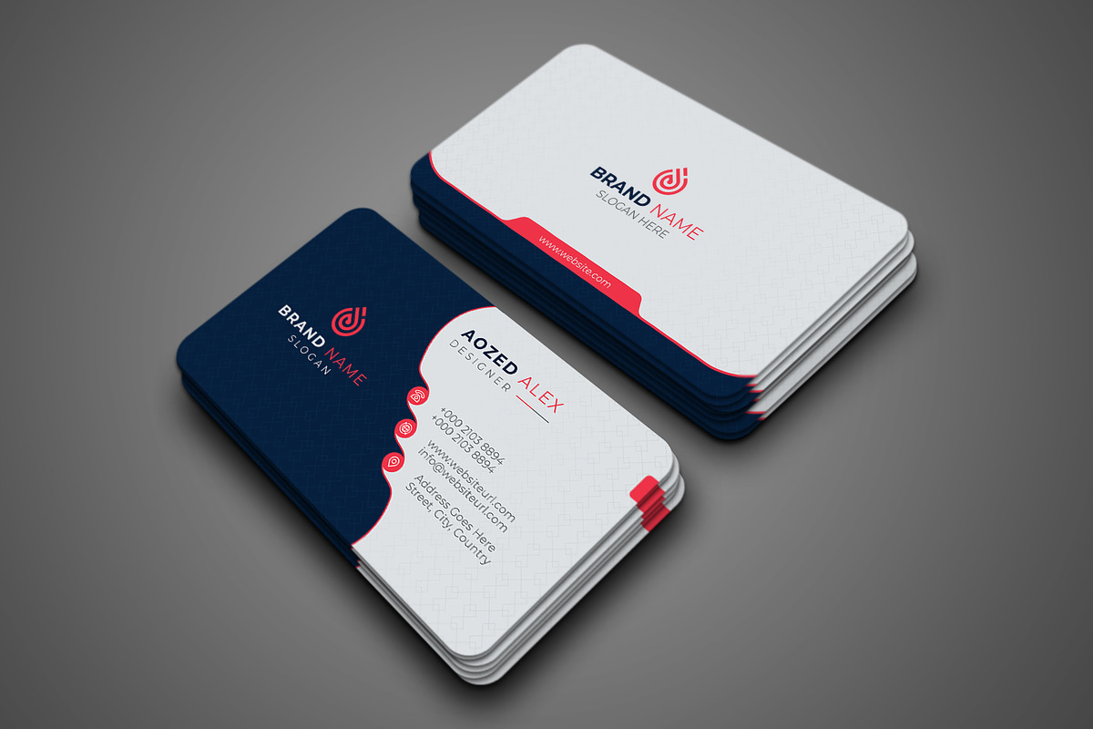 Corporate Business Card Template, a Business Card Template by GFXCity (Photo 1 of 4)