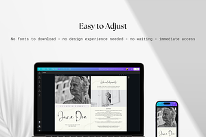 Funeral Program Canva Template Set