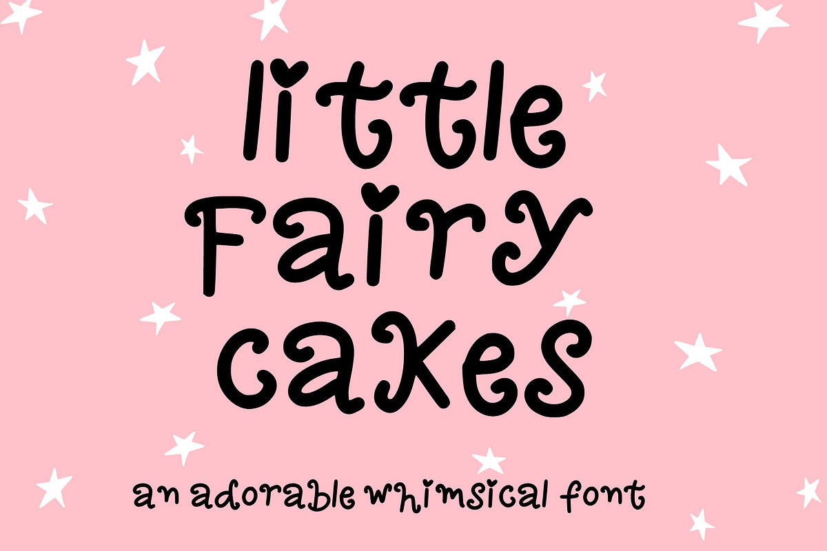Little Fairy cakes Curly font, a Handwritten Font by Libby Wishes (Photo 1 of 10)