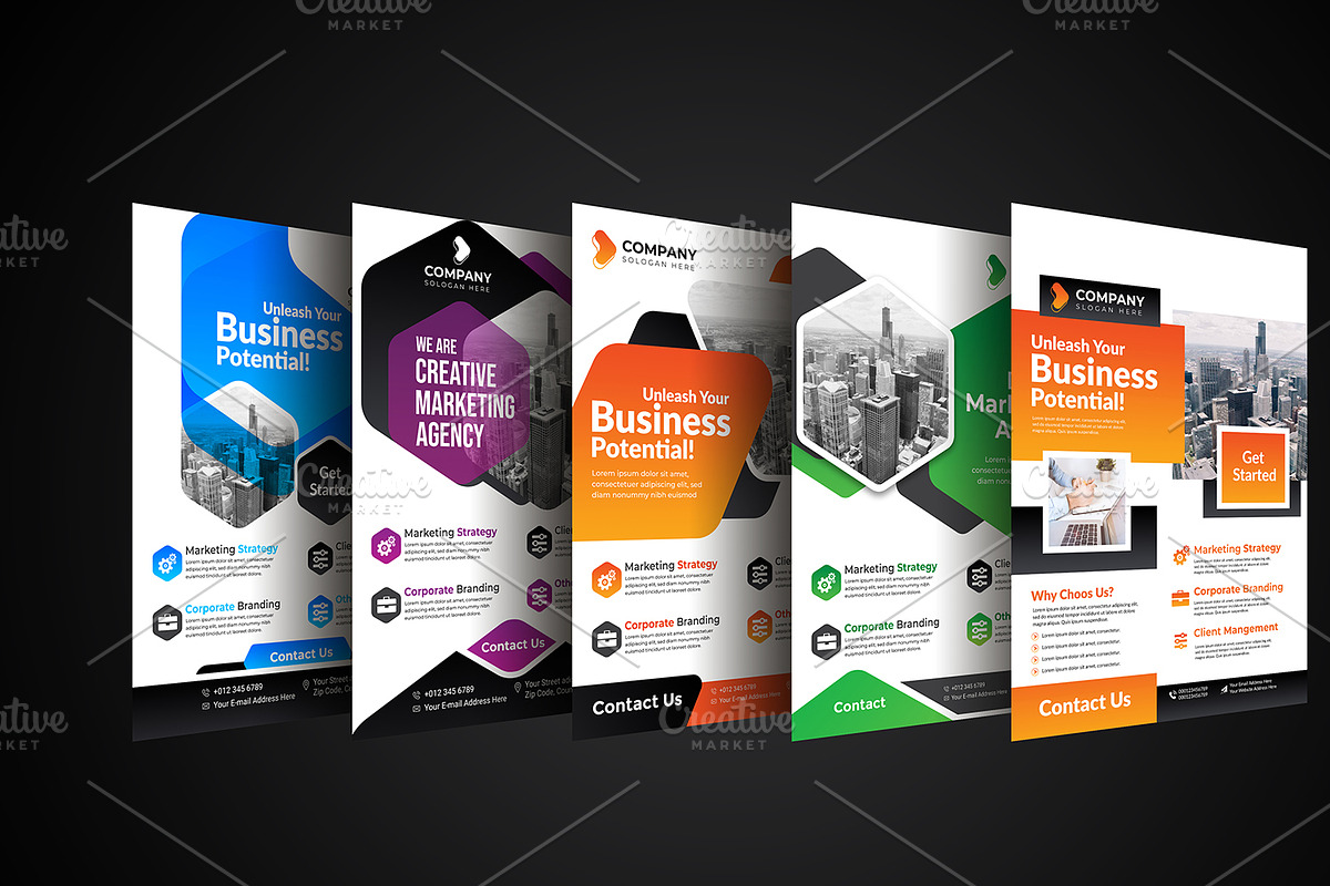 Flyer PSD Template Bundle, a Marketing Template by gstudiovect21 (Photo 2 of 2)