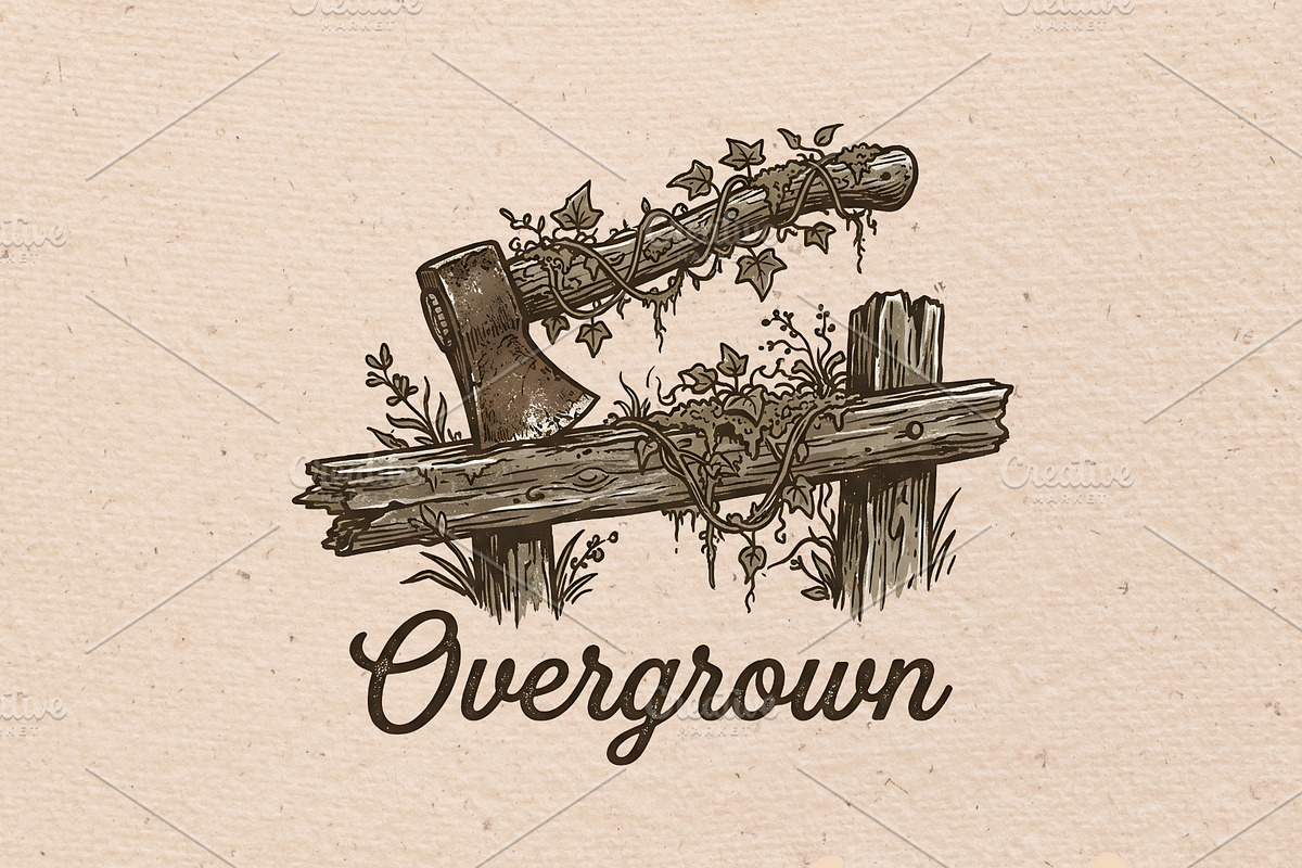 Overgrown illustration, an Object Illustration by Vectorlina (Photo 1 of 4)