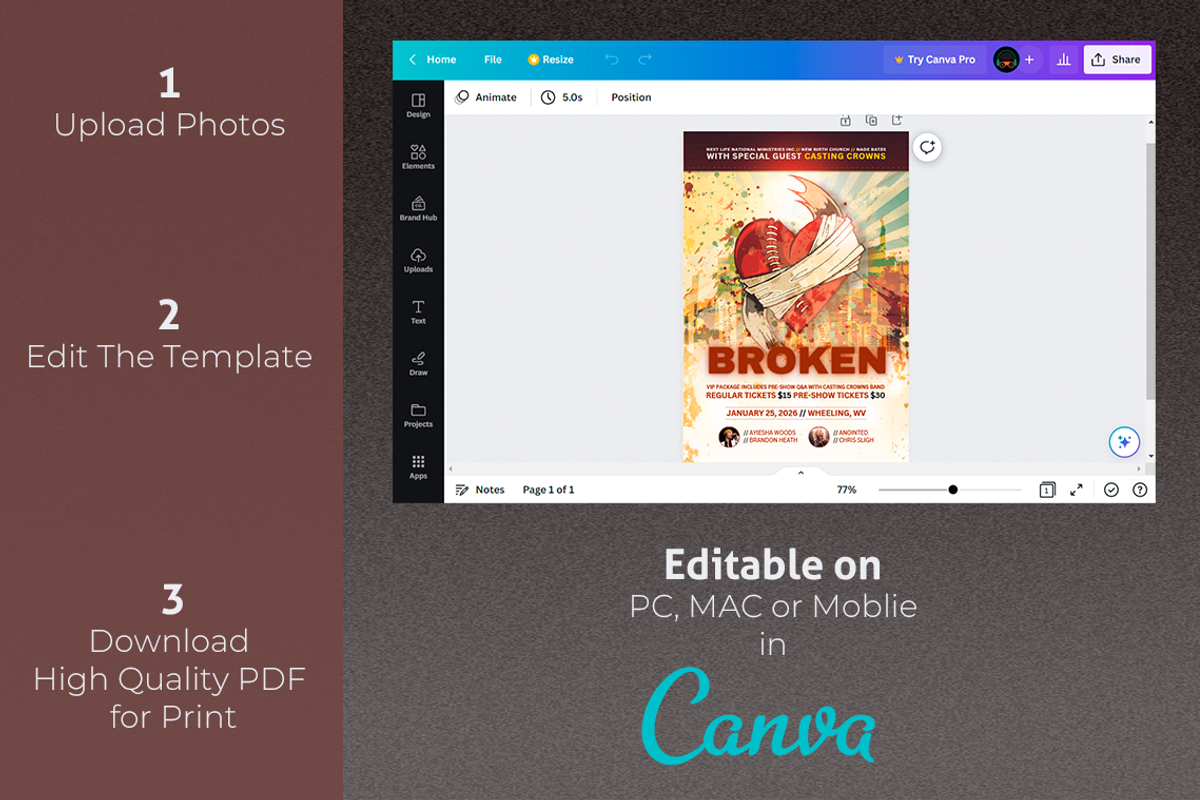 Broken Church Event Flyer | Canva, a Flyer Template by loswl (Photo 3 of 5)