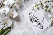 Ochid flowers Line art svg, an Object Graphic by Dervik Art Store (Thumbnail 4 of 9)