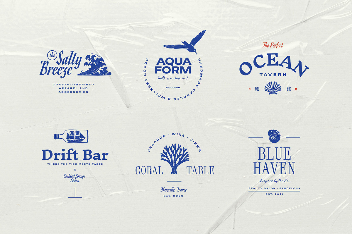 Ocean | Logo & Illustration Kit, a Branding & Logo Template by KetteCreate (Photo 4 of 20)