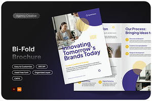 Agency Creative Bifold Brochure, a Brochure Template by Annora Studio