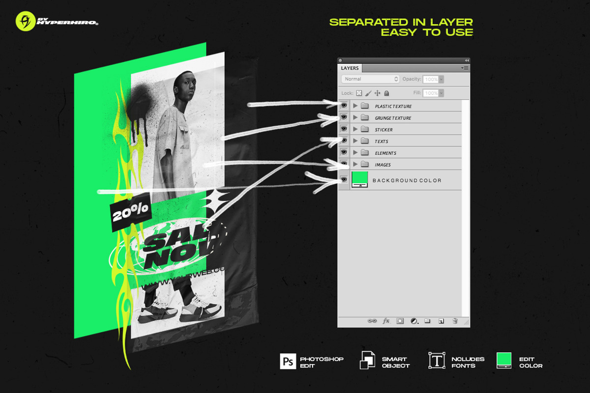 Modern Instagram Templates, a Social Media Template by HYPER HIROⓇ (Photo 2 of 6)