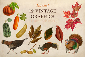 100 Vintage Autumn Ephemera