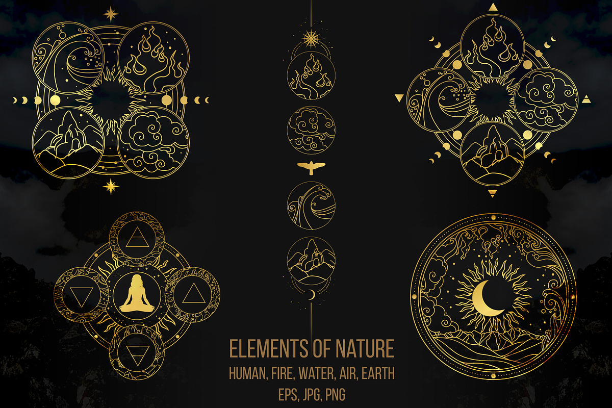 Elements of Nature. Vector art, a Person Illustration by Nadia Murash (Photo 2 of 6)