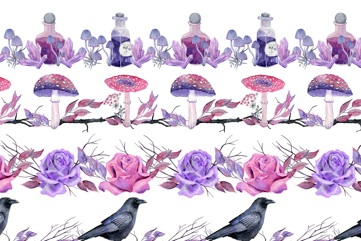 Forest Witch Clipart and Patterns, a Pattern Graphic by Lagmar Design (Photo 11 of 13)