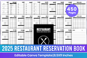 2025 Restaurant Reservation Book, a Stationery Template by Mustafiz (Thumbnail 1 of 5)