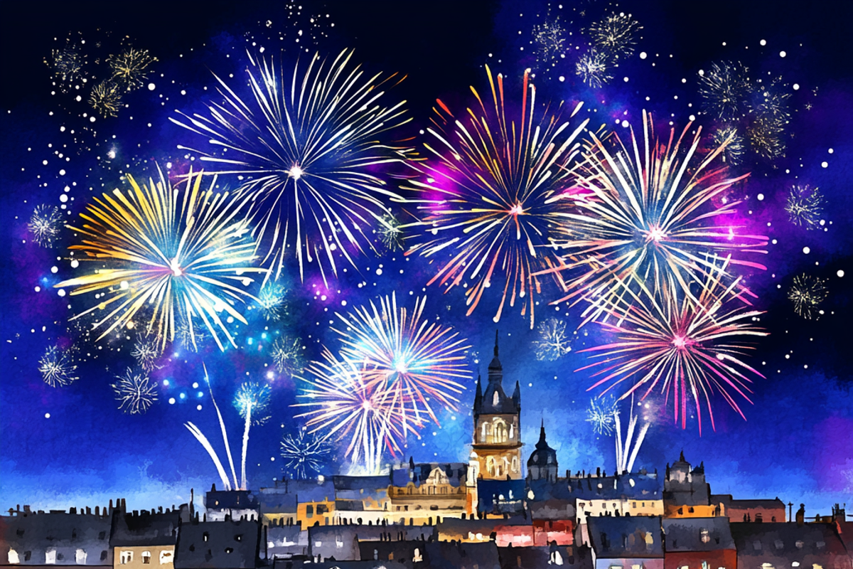 New Year’s Eve Fireworks, a Background Graphic by Printable Treasure (Photo 3 of 5)