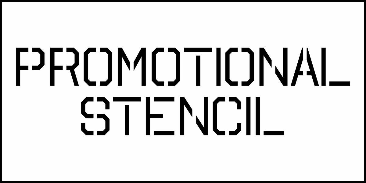Promotional Stencil JNL, a Sans Serif Font by Jeff Levine Fonts (Photo 2 of 5)