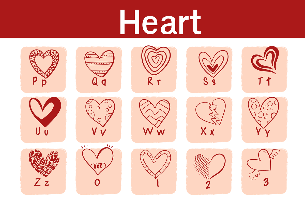 Heart, a Symbol Font by Sirinart (Photo 3 of 7)
