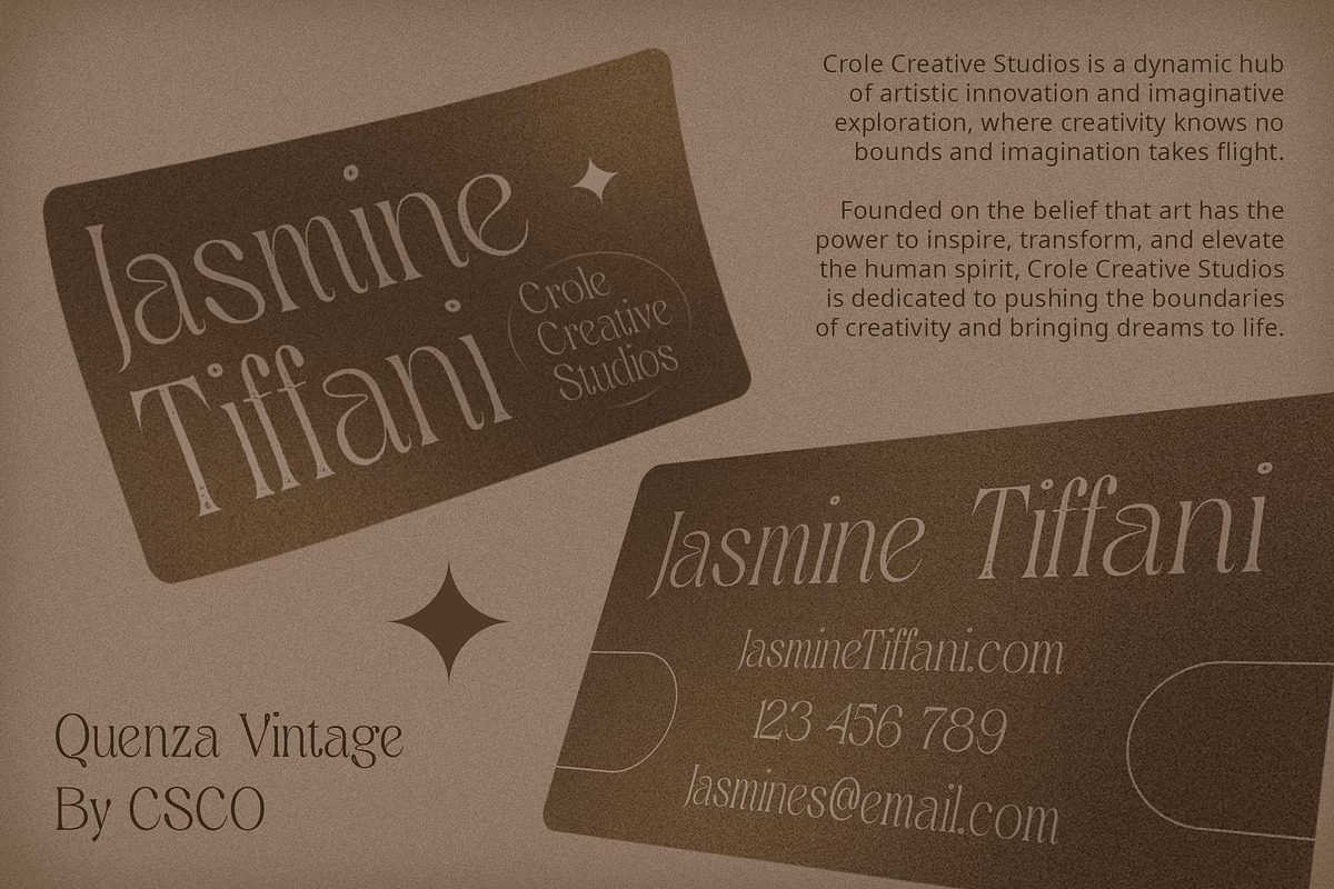 Quenza Vintage, a Serif Font by Craft Supply Co. (Photo 3 of 8)