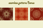 Set of 9 vector mandalas + bonus, a Background Graphic by artabramova (Thumbnail 5 of 5)