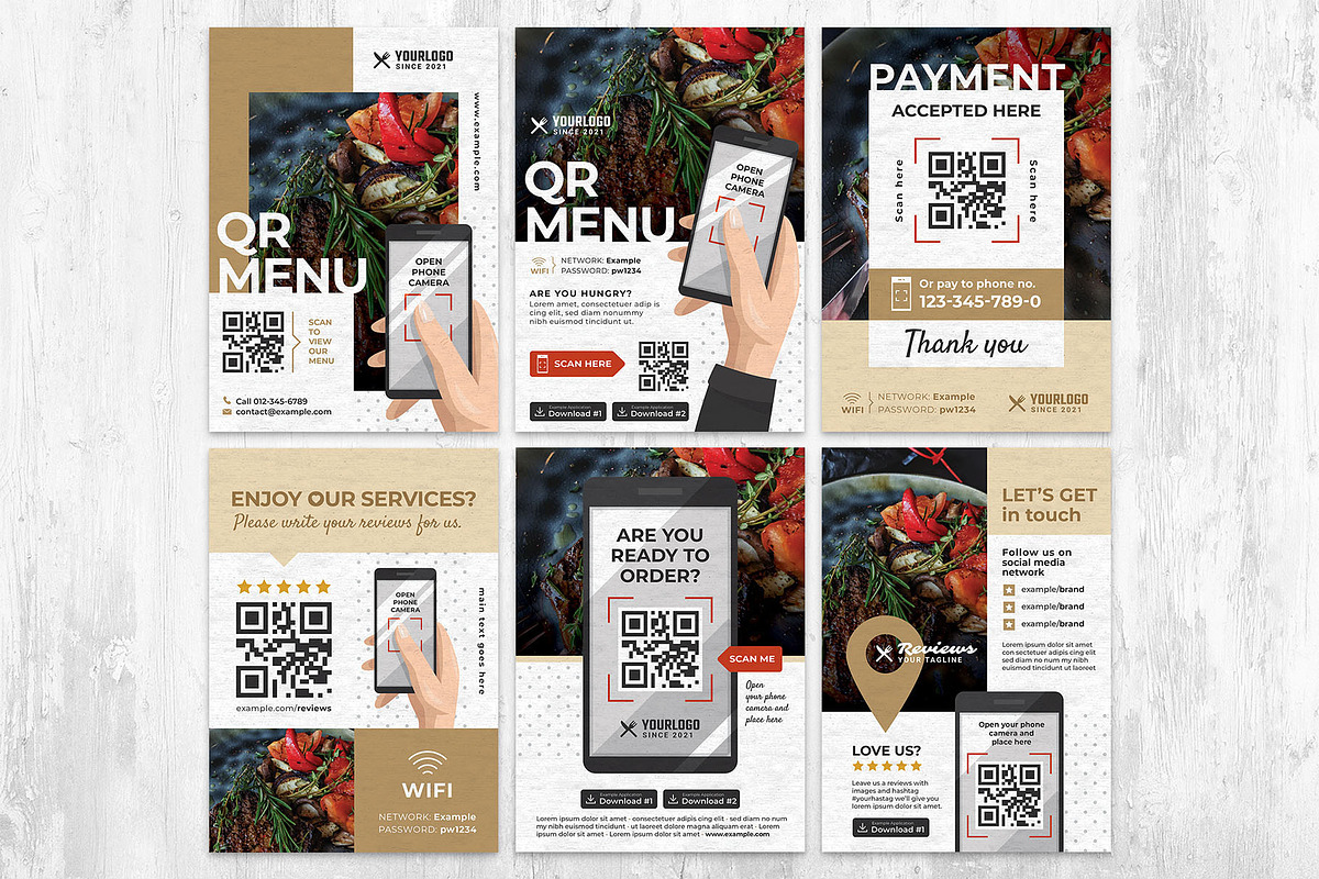 QR Code Flyer Templates Vol.4, a Flyer Template by BrandPacks