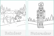 Winter Holidays Xmas Coloring Pages, a Seasonal Illustration by Nuvame Arts & Designs (Thumbnail 8 of 19)