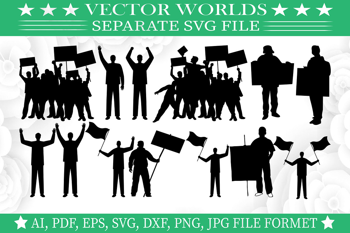 Protest Man SVG, Protest Man SVG, an Object Graphic by VectorWorlds