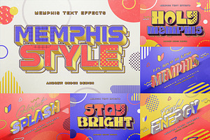 Memphis Text Effects, a Layer Style Add-On by Andrew Skoch Design
