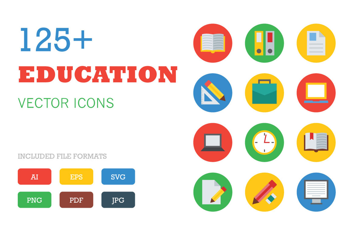 125+ Education Vector Icons, an Emoji Icon by Creative Stall (Photo 1 of 4)