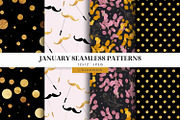 New Year Seamless Patterns, a Pattern Graphic by illuztrate (Thumbnail 5 of 5)