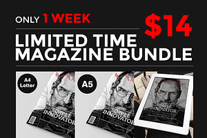 Save 80% InDesign Magazine Bundle