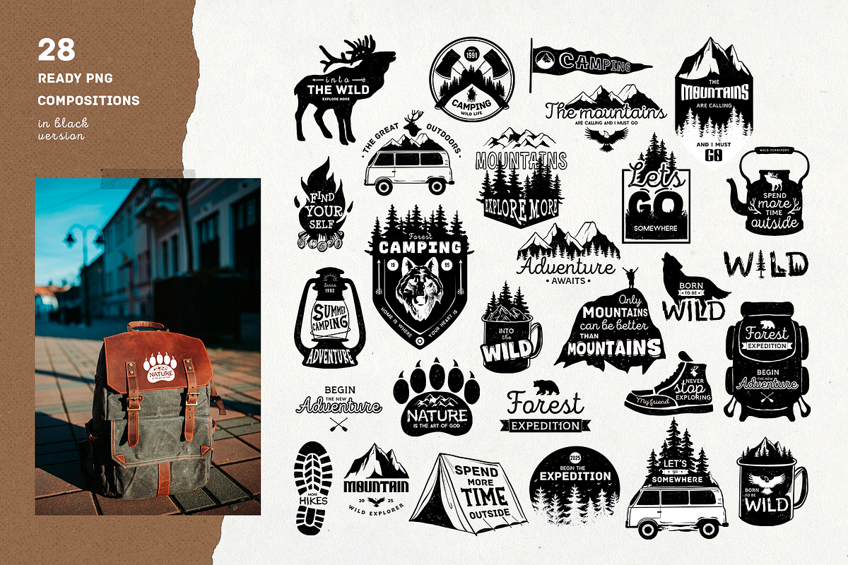 Wilderness & Camping graphic set, an Object Graphic by VerAna (Photo 10 of 24)