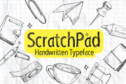 Scratchpad - Messy Handmade Font, a Handwritten Font by HipFonts (Thumbnail 1 of 6)