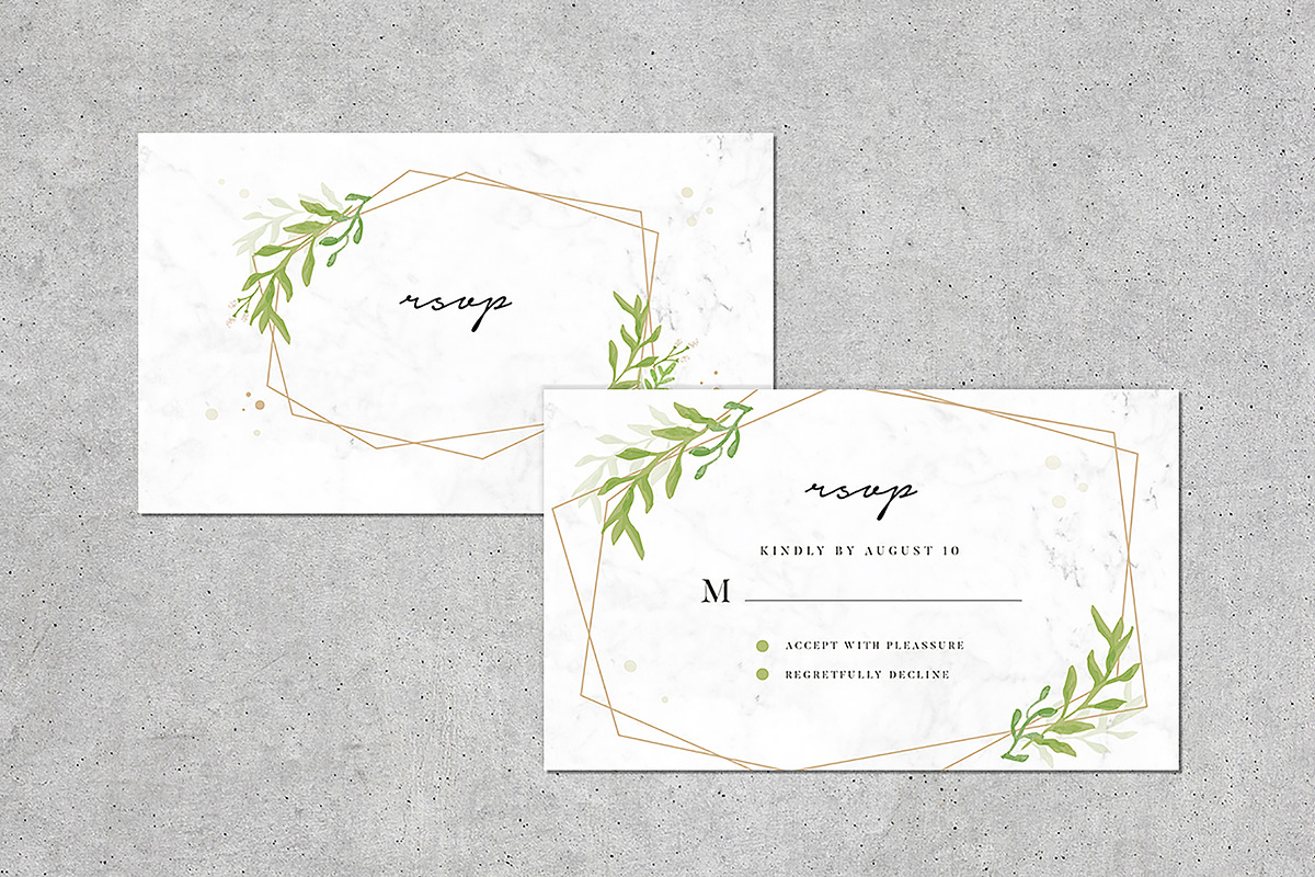 Geometric Wedding Invitation Suite, an Invitation Template by Vynetta (Photo 7 of 8)