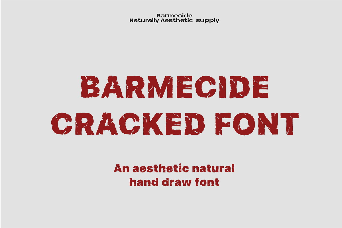 Cracked font, a Font by Barmecide Mockup Studio (Photo 1 of 3)