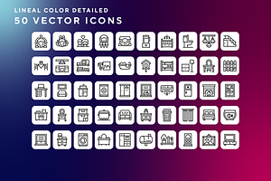 Home and living icons, an Outline Icon by Wencory