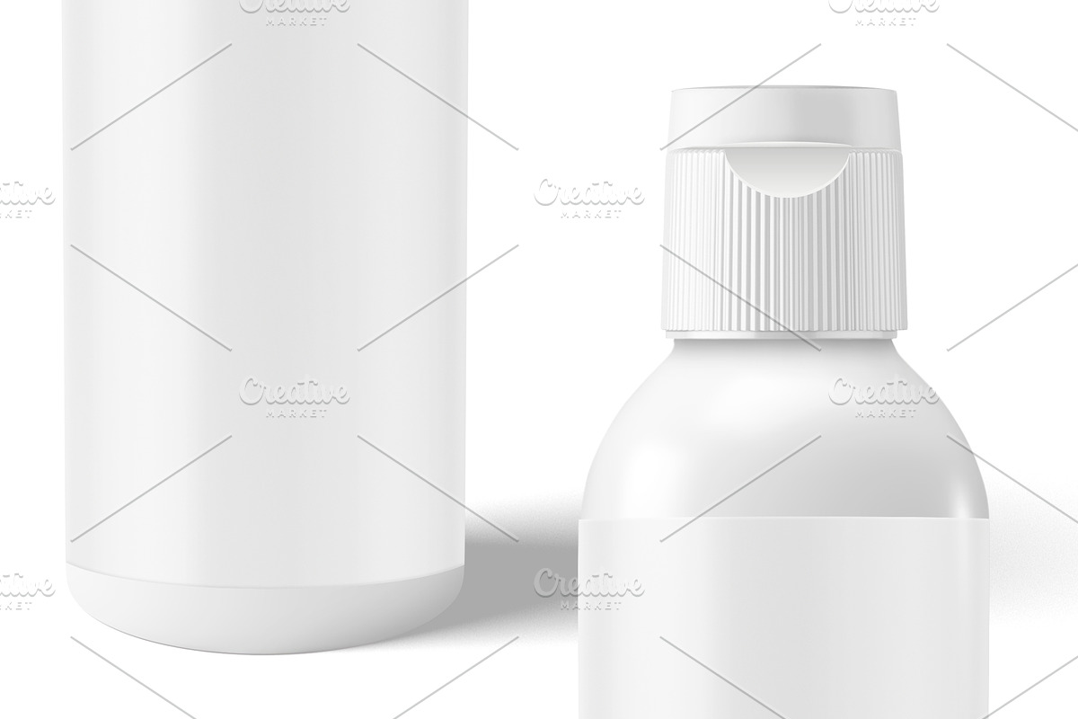 WHITE PLASTIC BOTTLE MOCKUP, a Mask Mockup by Moonlight Creative (Photo 2 of 4)