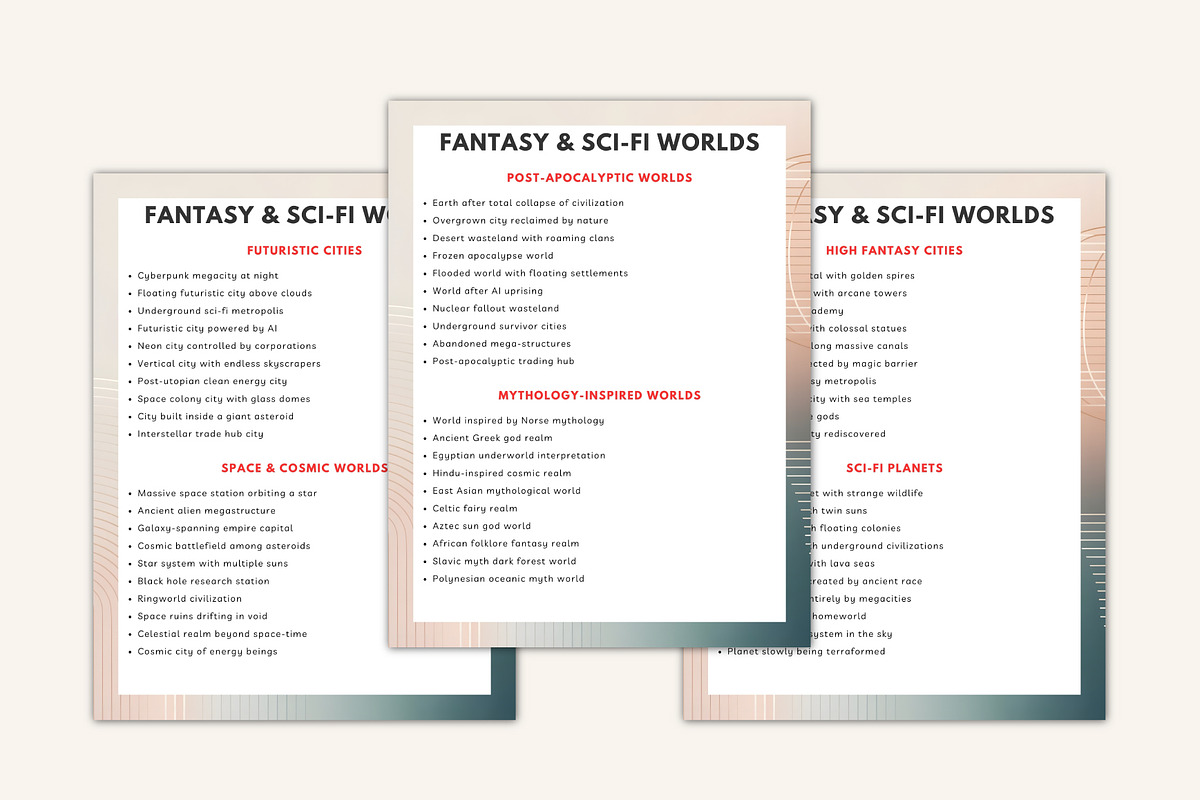 1000+ Creative Visual Prompt Planner, a Stationery Template by Designmela01 (Photo 2 of 10)