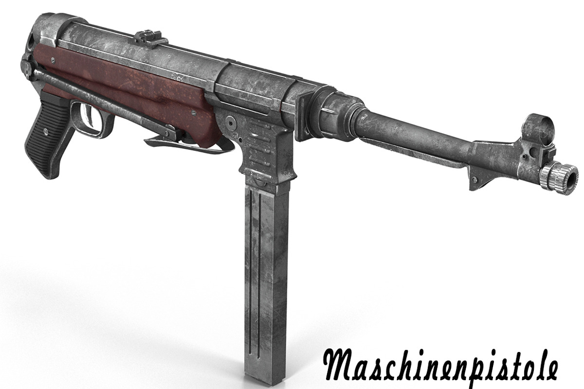 Submachine gun MP40, an Object 3D Model by AndrewWhite (Photo 1 of 25)