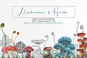 Mashrooms & Herbs Clipart, an Illustration by BalanceUA (Thumbnail 1 of 10)
