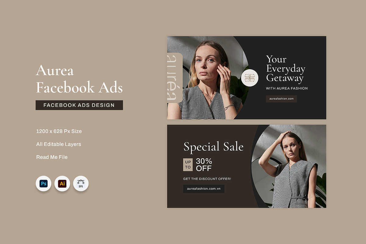 Aurea - Facebook Ads, a Social Media Template by Fannan Studio (Photo 1 of 3)