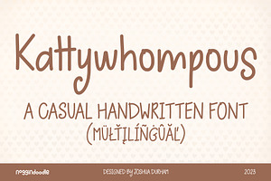 Kattywhompous - Handwritten Font