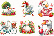 Strawberry Goose Clipart, an Illustration by OK Design (Thumbnail 4 of 5)