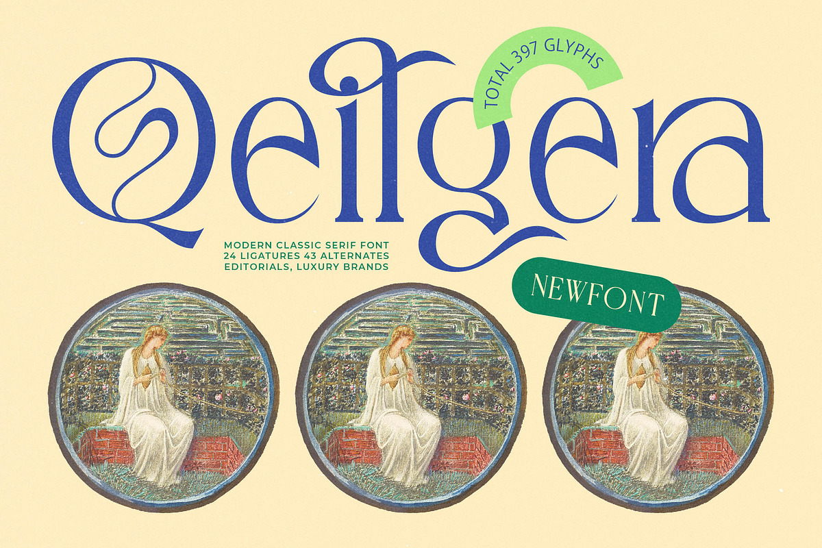 Qeilgera Modern Luxury Serif, a Serif Font by timelesstype.co (Photo 1 of 15)