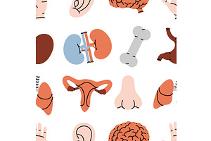 Human organs pattern. Internal, an Illustration by GraphiShop