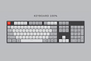 Modern Mechanical Keyboard, an Object Graphic by bnrcreativelab (Thumbnail 2 of 5)