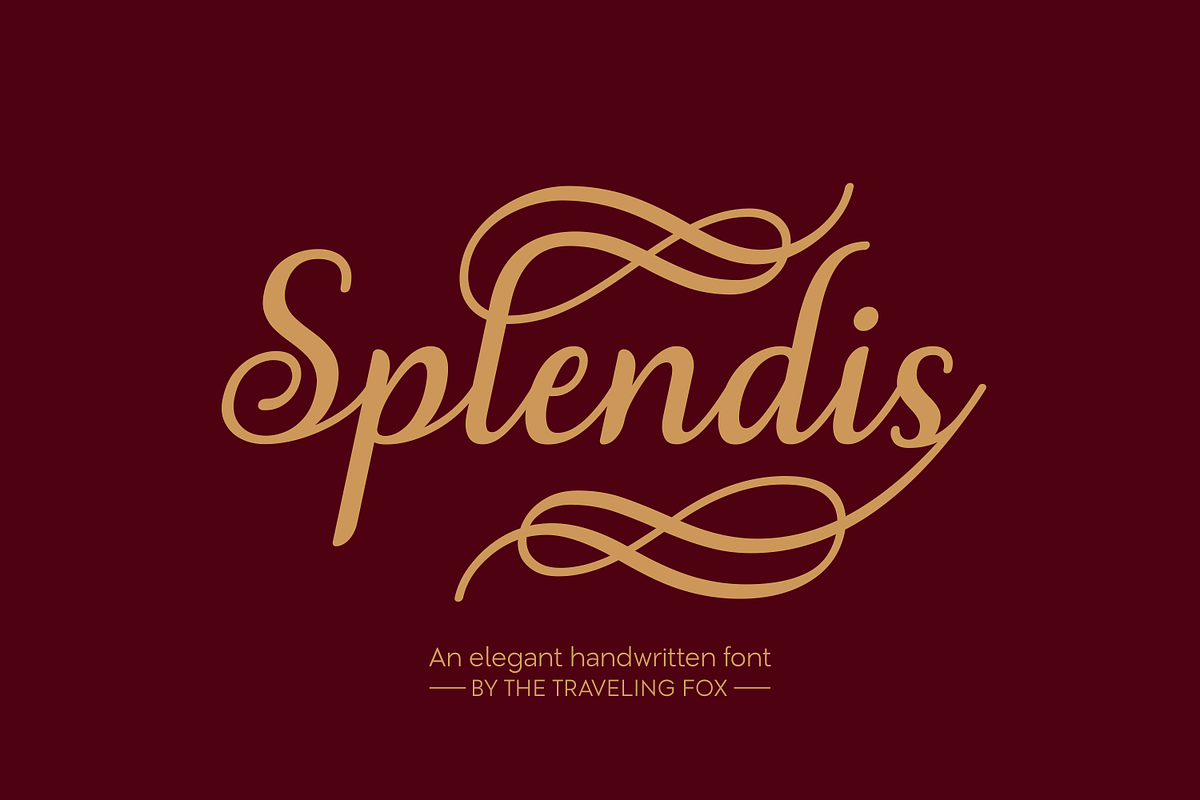 Splendis - Calligraphy Font preview 3