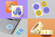 Hippie Stickers, an Emoji Icon by Brickclay (Thumbnail 4 of 9)